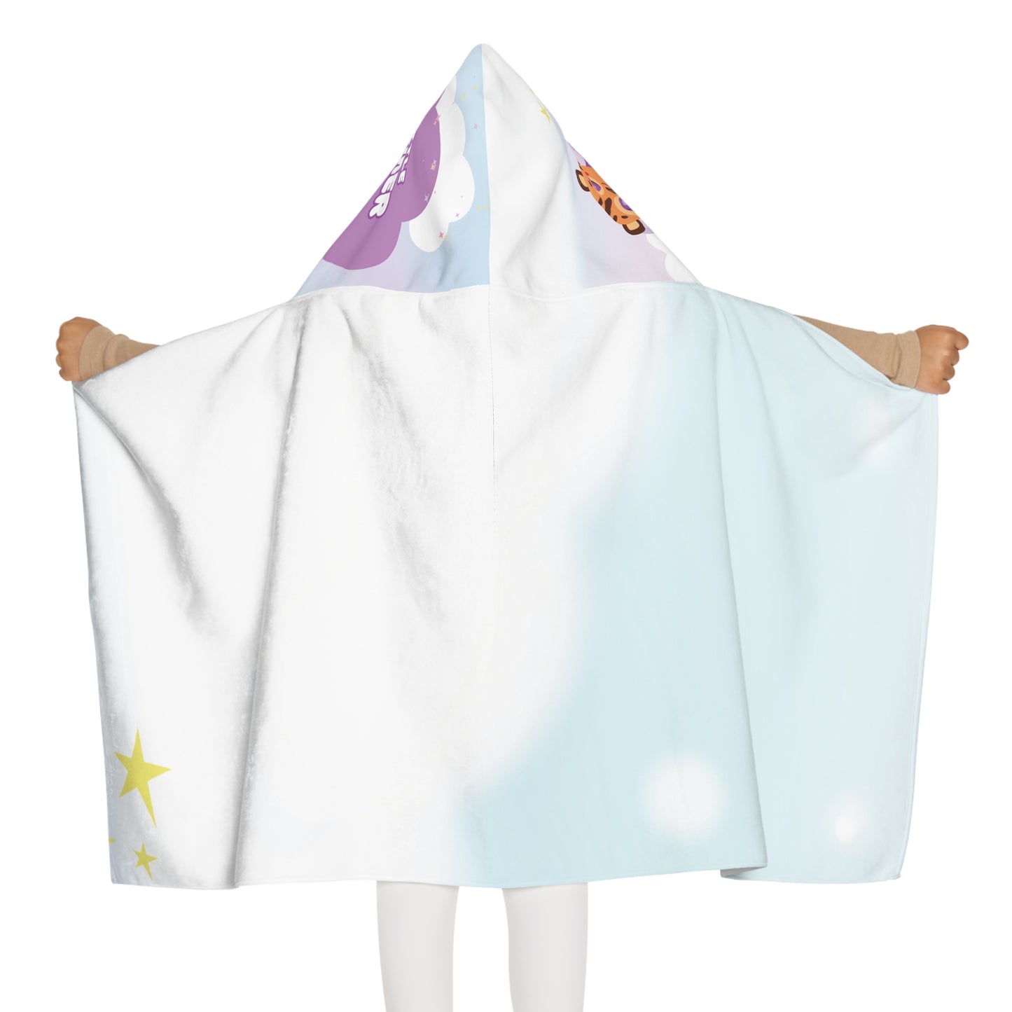 The Godly Lily Pads Youth Hooded Towel for Dreamers, Cute Bath Towel, Kids Bath Wrap, Pool Towel, Gift for Kids, Unicorn & Cloud Design