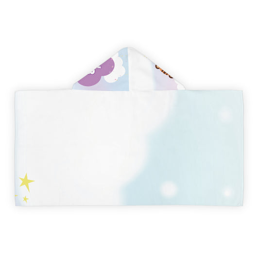 The Godly Lily Pads Youth Hooded Towel for Dreamers, Cute Bath Towel, Kids Bath Wrap, Pool Towel, Gift for Kids, Unicorn & Cloud Design