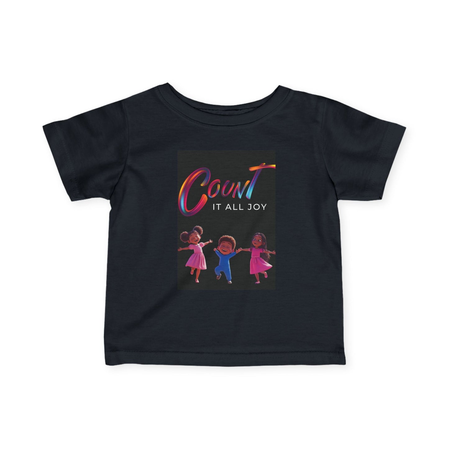 The Godly Lily Pads "Count it All Joy" Joyful Infant Tee - Count it All Joy, Cute Baby Shirt, Toddler Gift, Rainbow Baby Tee, Baby Shower Gift