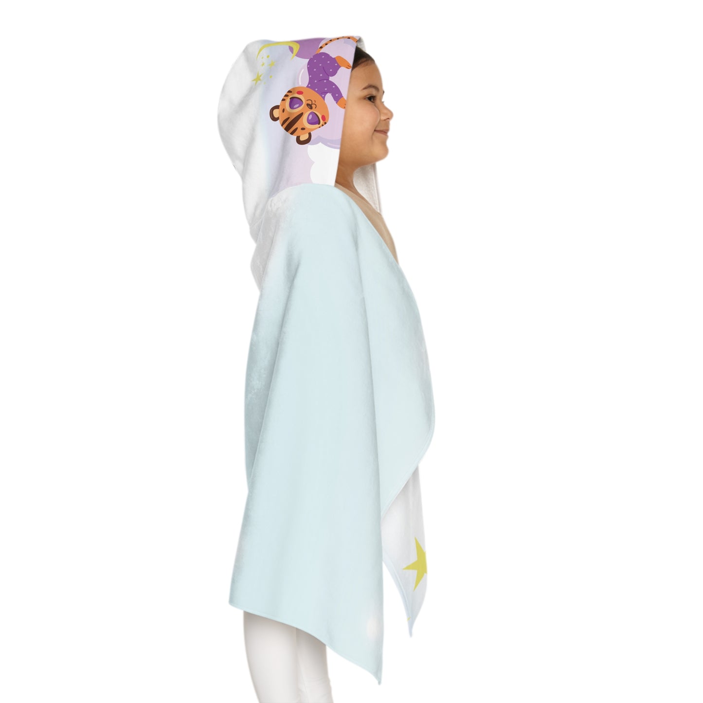 The Godly Lily Pads Youth Hooded Towel for Dreamers, Cute Bath Towel, Kids Bath Wrap, Pool Towel, Gift for Kids, Unicorn & Cloud Design
