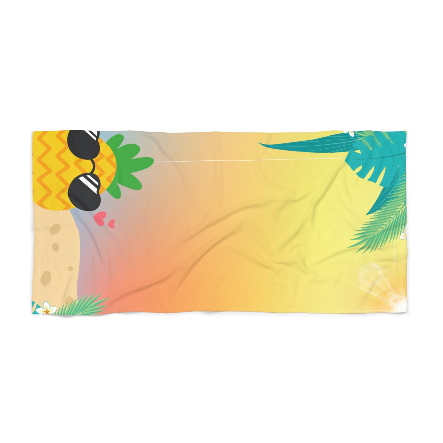 The Godly Lily Pads Sunny Pineapple Beach Towel, Summer Pool Accessory, Cute Beach Gear, Vacation Essential, Tropical Towel, Fun Beach Gift
