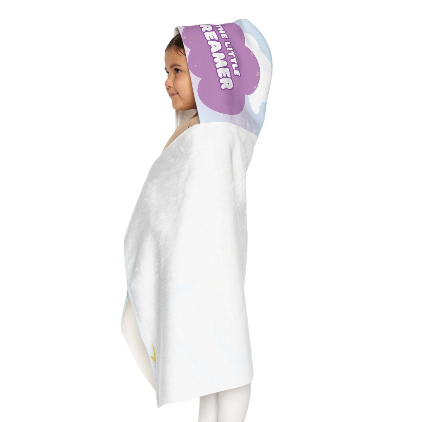The Godly Lily Pads Youth Hooded Towel for Dreamers, Cute Bath Towel, Kids Bath Wrap, Pool Towel, Gift for Kids, Unicorn & Cloud Design