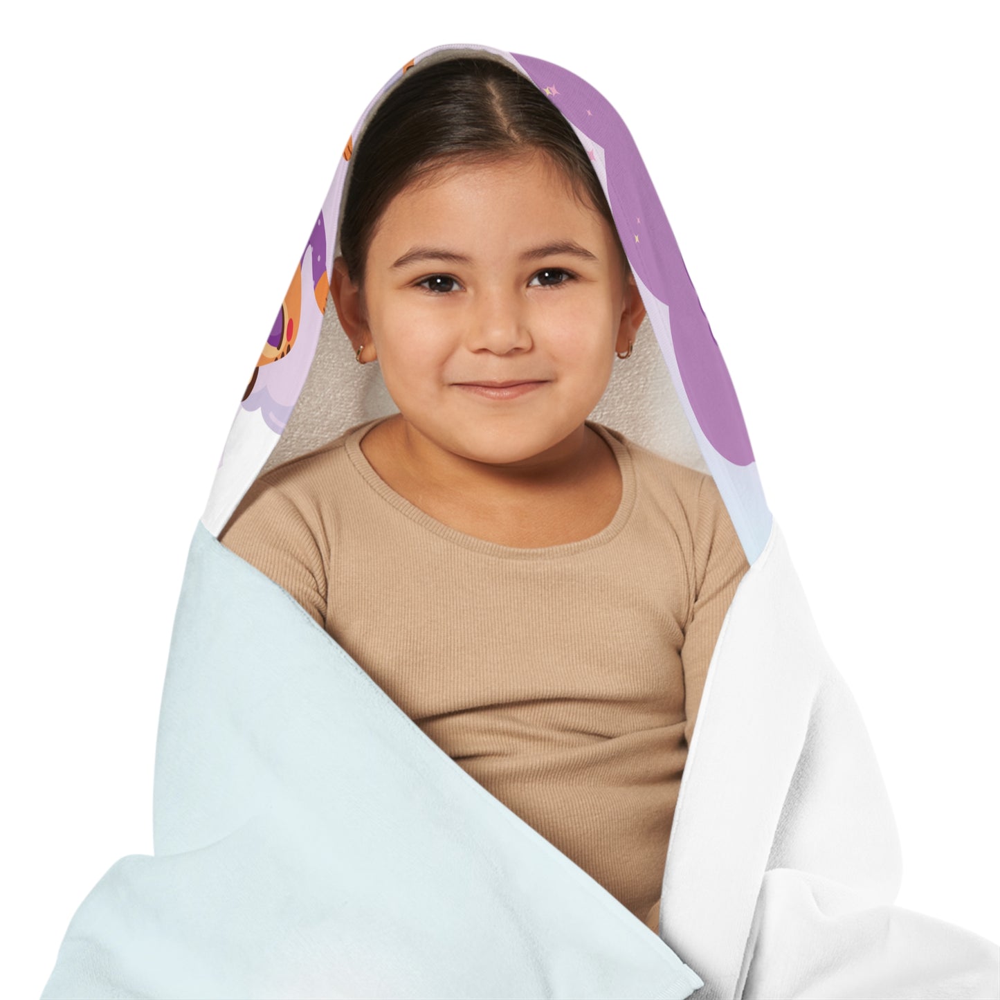 The Godly Lily Pads Youth Hooded Towel for Dreamers, Cute Bath Towel, Kids Bath Wrap, Pool Towel, Gift for Kids, Unicorn & Cloud Design
