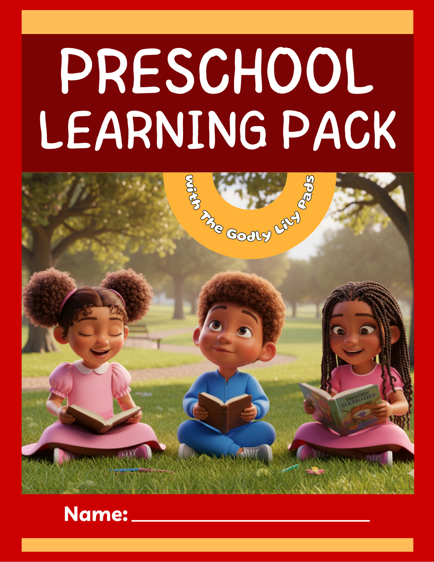 Back to School Preschool Adventures Learning Pack Worksheets with The Godly Lily Pads