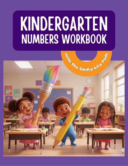 Kindergarten Math Adventures Workbook with The Godly Lily Pads