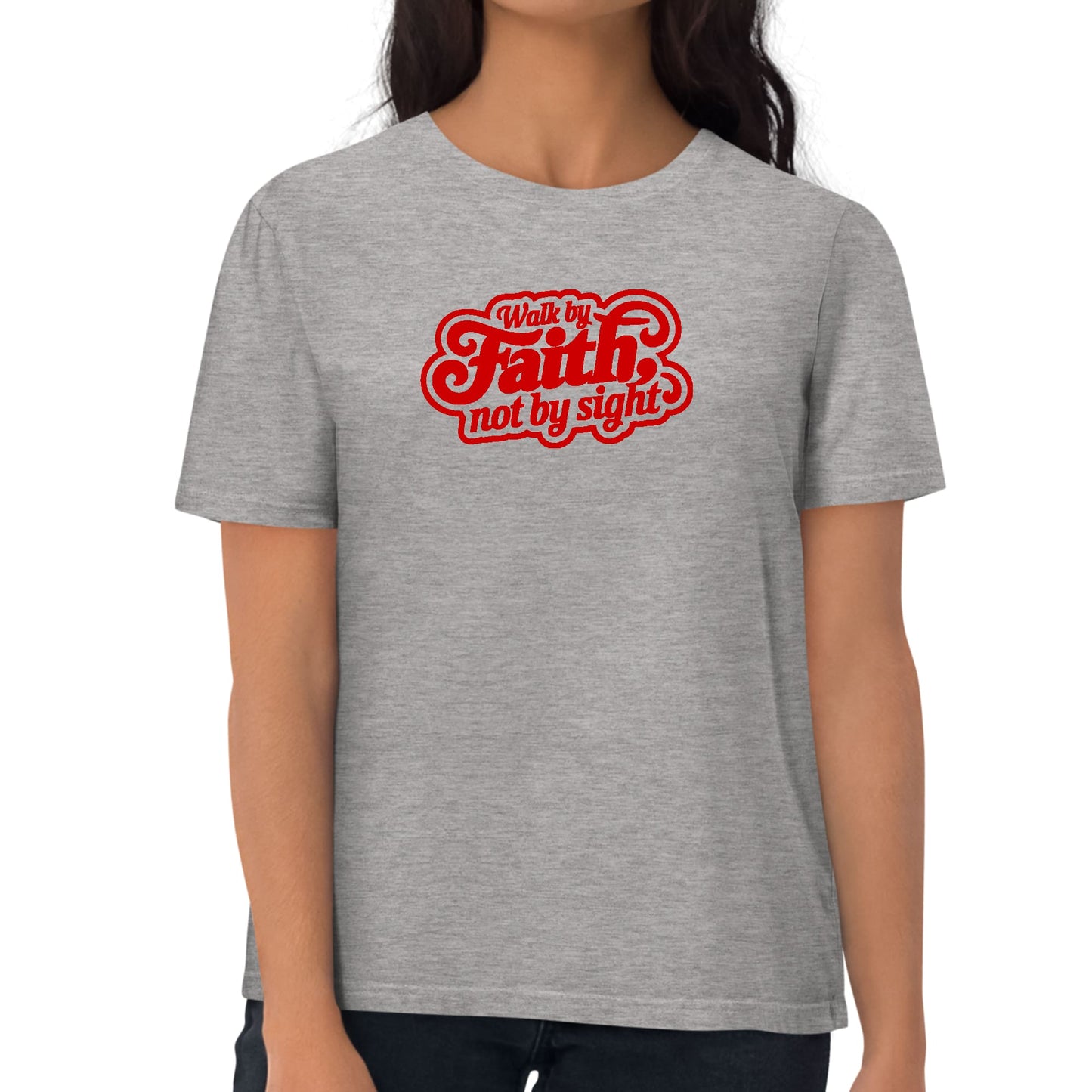Womens Graphic T-shirt - Walk by Faith - Not by Sight